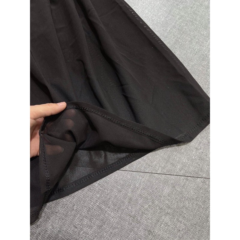 Set áo thun NAII chất đẹp + chân váy 2 lớp màu đen SL