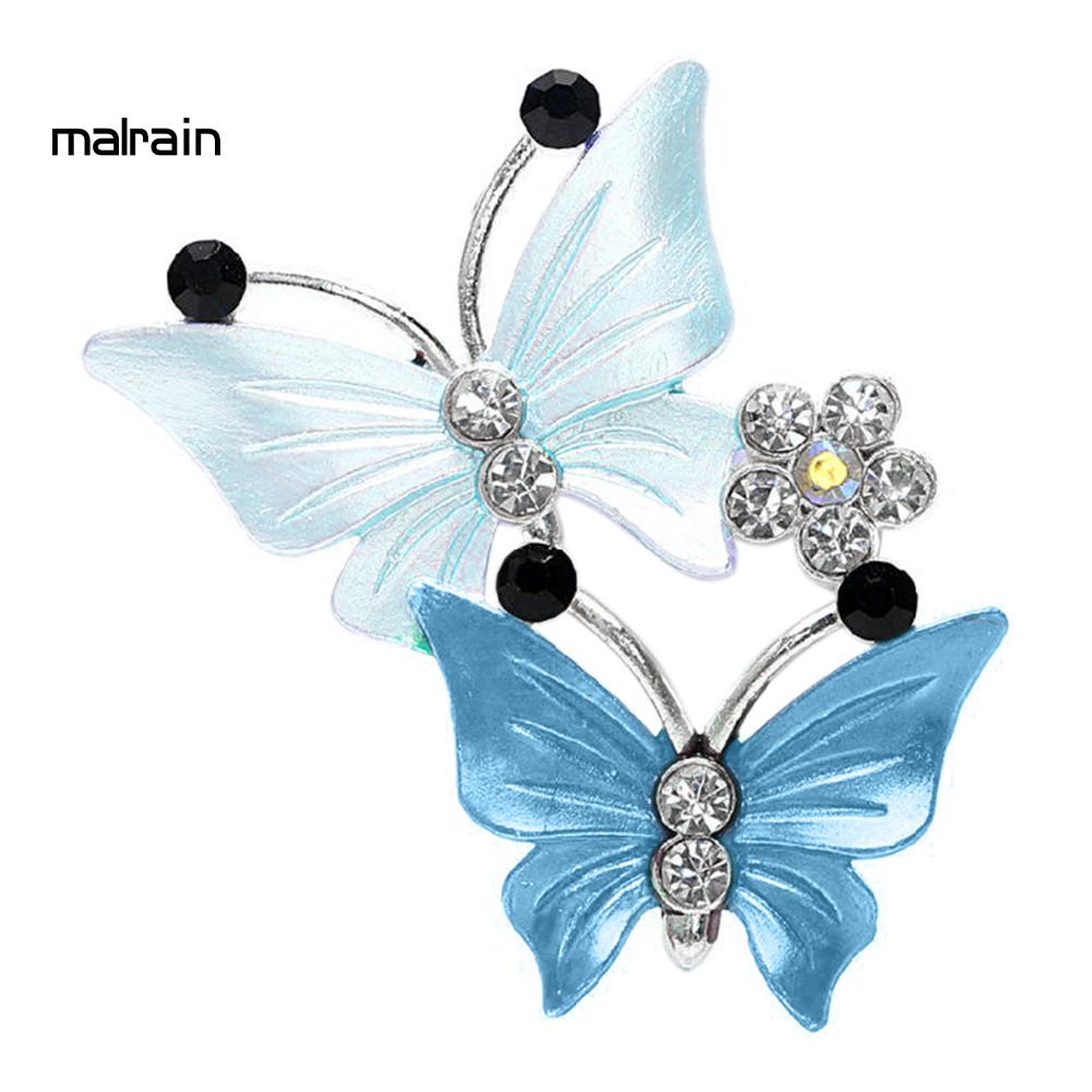 Kẹp Khuếch Tán Nước Hoa Gắn Điều Hòa Xe Hơi Hình Bươm Bướm Đôi Đáng Yêu