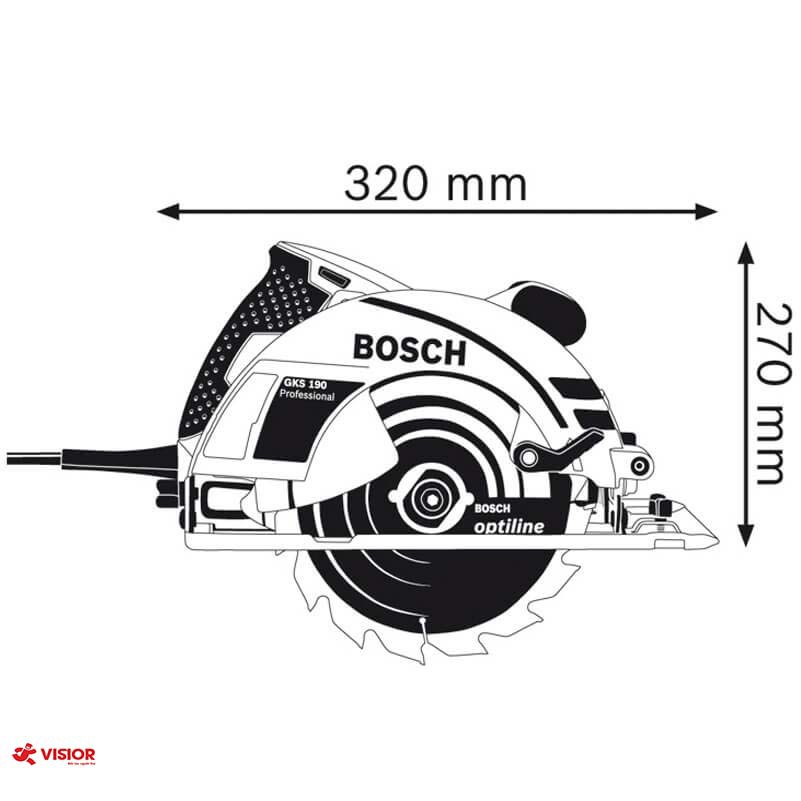 Máy cưa đĩa 1t8 Bosch GKS190
