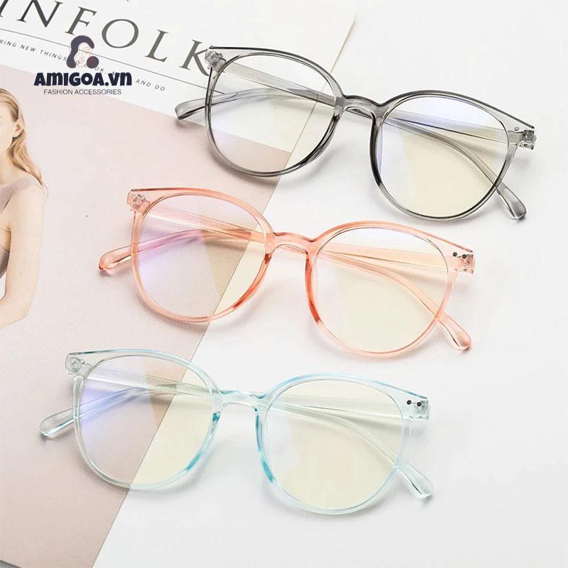 ✨✨Mắt kính thời trang nam nữ ulzzang kính mát giả cận hot trend nhiều màu