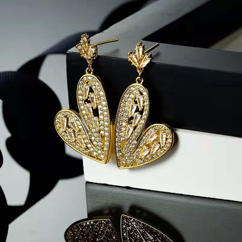 1 Bông Tai Kim Loại Hình Trái Tim Thời Trang Hàn Quốc|Khuyên Tai Nữ Trang Tạo Hình Độc Đáo