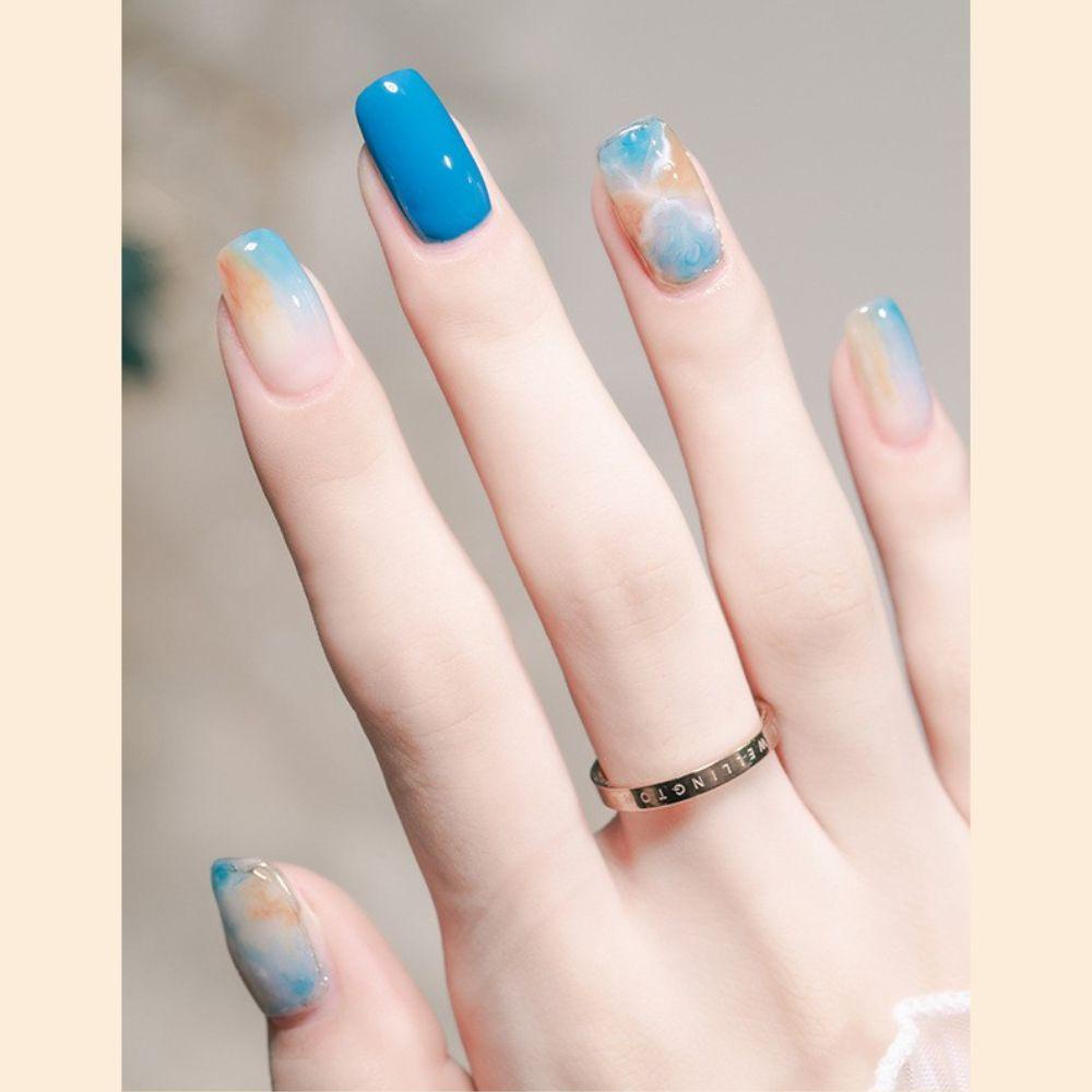 Sơn Móng Tay Trong Suốt Nhuộm Màu Gradient Không Gây Kích Ứng