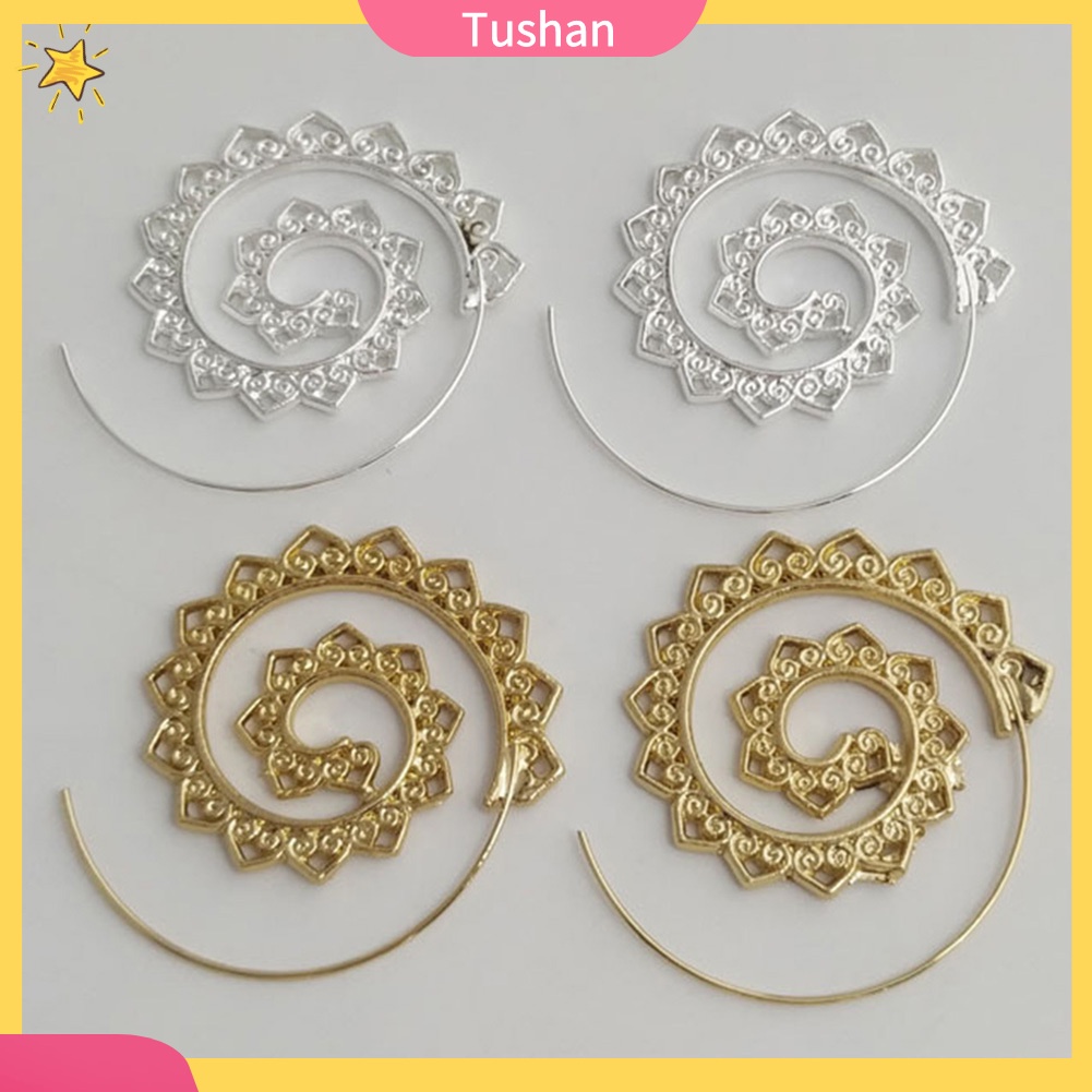 Khuyên Tai Nữ Hình Tròn Xoắn Ốc Thời Trang