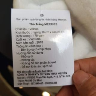 ( Mua 10 tặng 1)💯💯💯Thỏ bông Merries biết hát