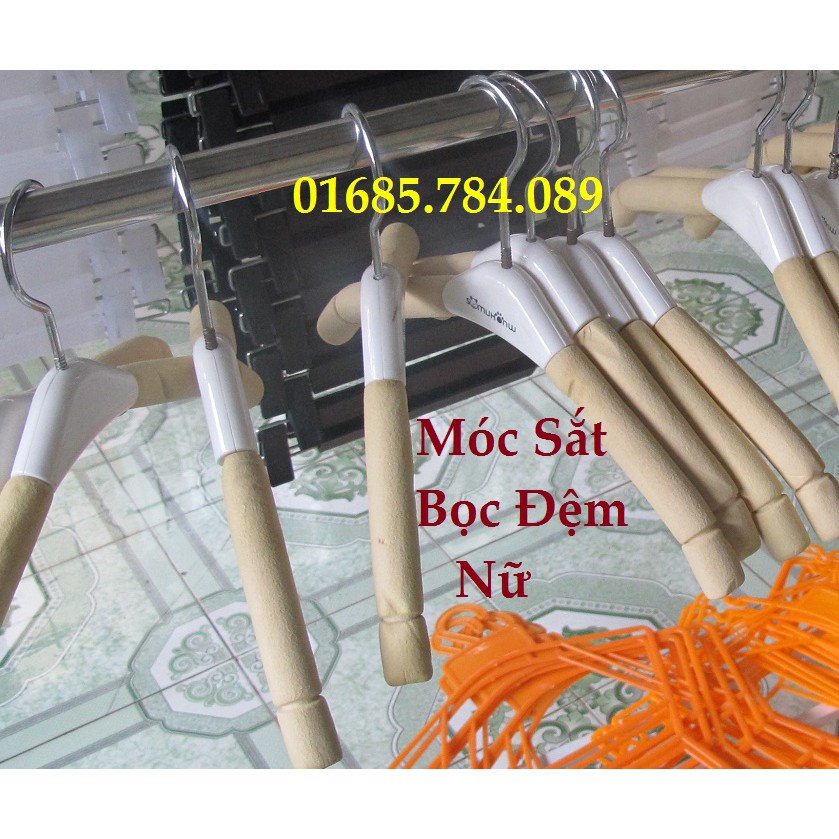 Móc Áo Sắt Bọc Đệm 20 Chiếc Treo Quần Áo Váy Nữ GIÁ SỈ