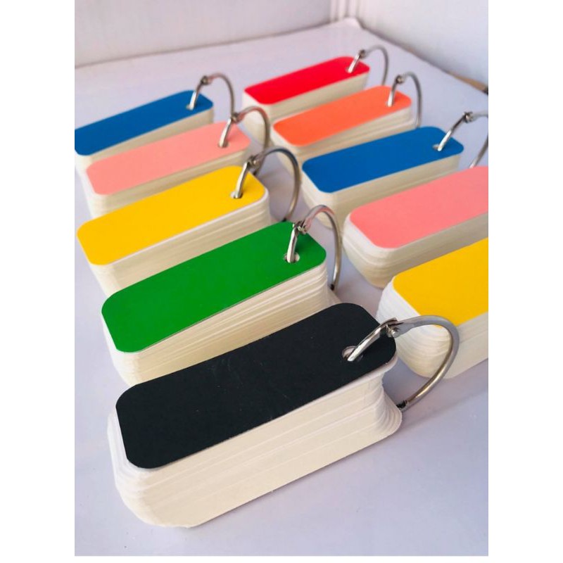 Thẻ flashcard trắng CAO CẤP siêu dày tặng bìa 4D kèm khoen