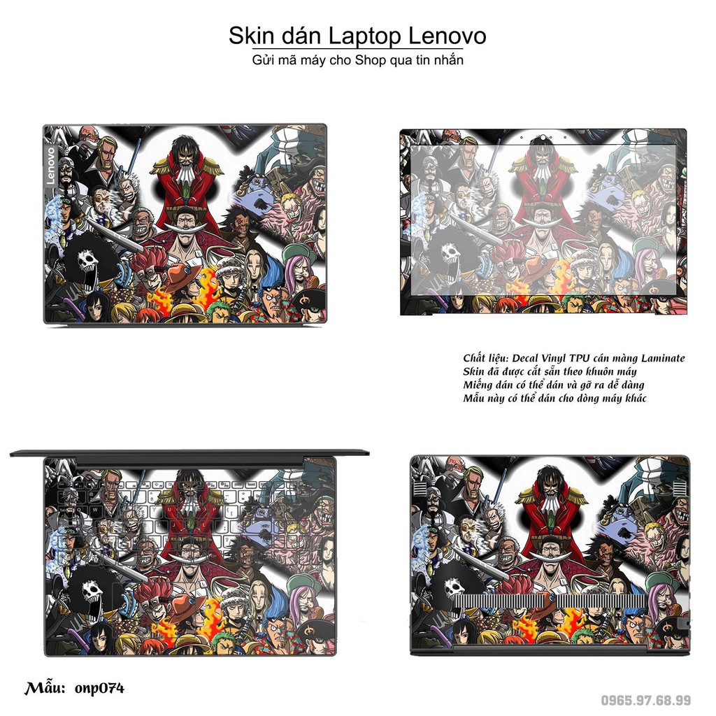 Skin dán Laptop Lenovo in hình One Piece _nhiều mẫu 5 (inbox mã máy cho Shop)