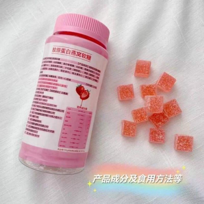 Kẹo collagen tổ yến bổ sung vitamin tốt cho da