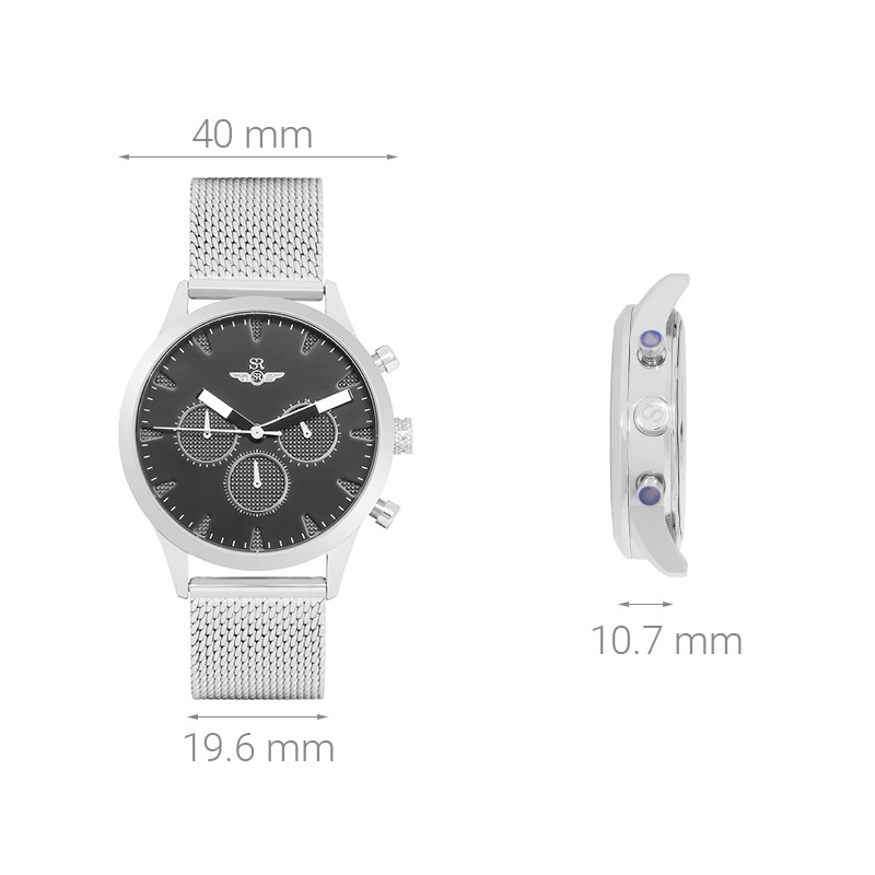 [Mã FARSBRT52 giảm 20% đơn từ 249K] Đồng hồ nam SRWATCH Chrono Sport SG5561.1101 Mặt kính Sapphire Chống trầy Chống nước