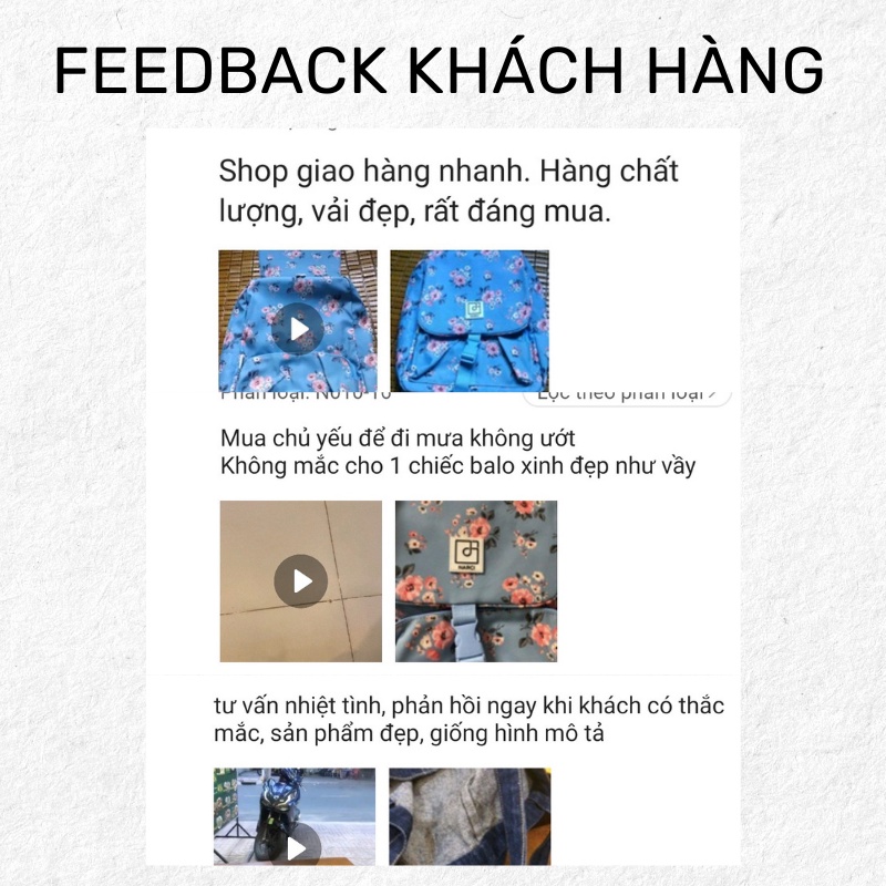 Ba lô nữ hoa học sinh đi học chống thấm nước,đựng vừa laptop,dễ thương giá rẻ đẹp NARCI thời trang Tina Shop N010
