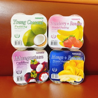 Thạch Pudding Nanaco vỉ 4 hộp - 108g