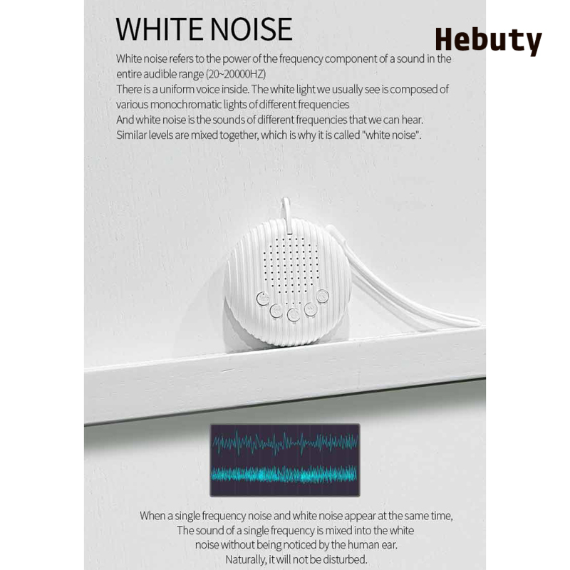 [Home & Living]Mini White Noise Machine Sleep Sound Machine Therapy Helper Sleep Helper