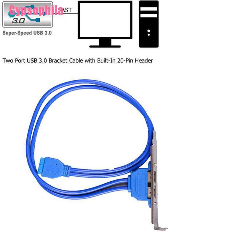 Dây Cáp Nối Chuyển Đổi 2 Cổng Usb 3.0 Sang Bo Mạch Chủ 20pin Chuyên Dụng