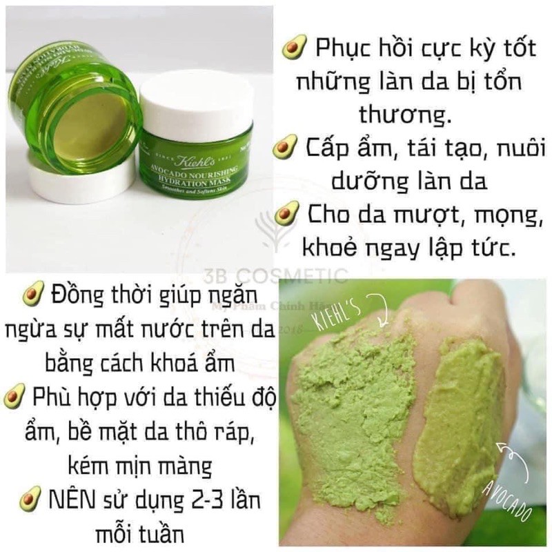 MẶT NẠ BƠ KIEHL'S AVOCADO NOURISHING HYDRATION MASK