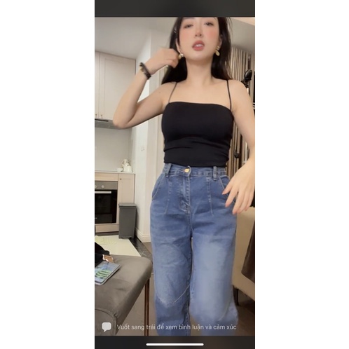 Áo hai dây thun tăm dày dăn có mút ngực hàng loại 1