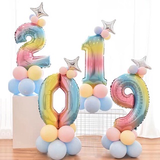 Bộ bóng số màu cầu vồng 70cm bso29