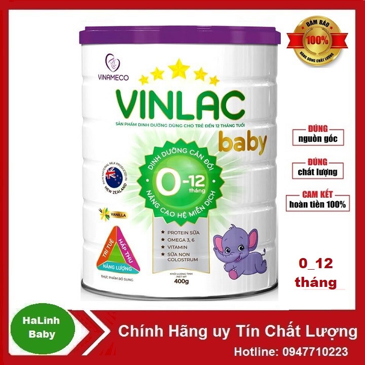 Sữa Vinlac Baby số 0 900g [Date 01/2023]