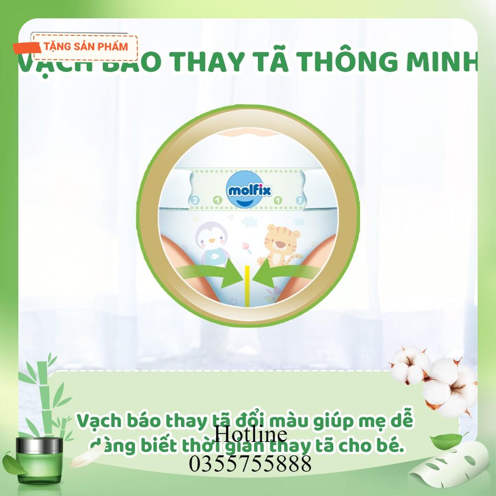 Tã/bỉm dán Molfix Thiên nhiên Super Jumbo S (4kg - 8kg) - Gói 80+8 miếng