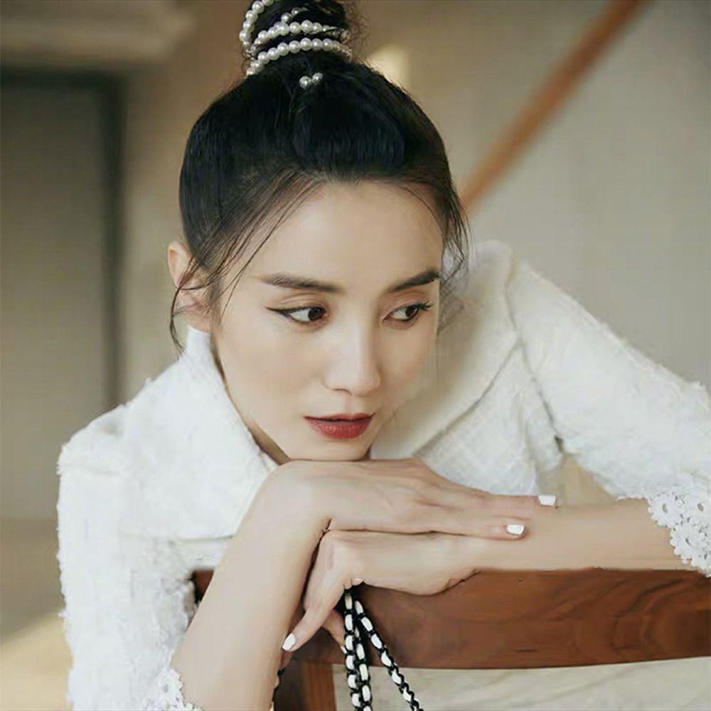 Kẹp Tóc Đuôi Ngựa VANES1 Bằng Hợp Kim Đính Hạt Phong Cách Vintage Sáng Tạo Dành Cho Nữ