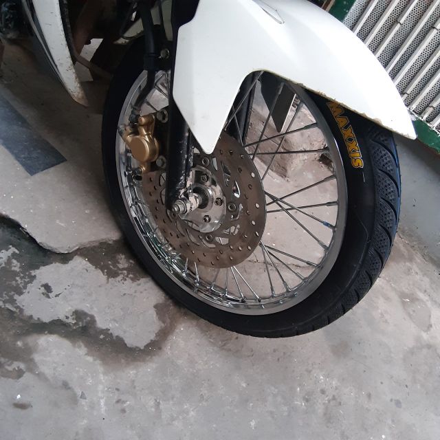 Bánh căm EXCITER đời 150 căm đùm mạ crom full vỏ ruột MAXXIS trước 250 sau 275 gắn zin