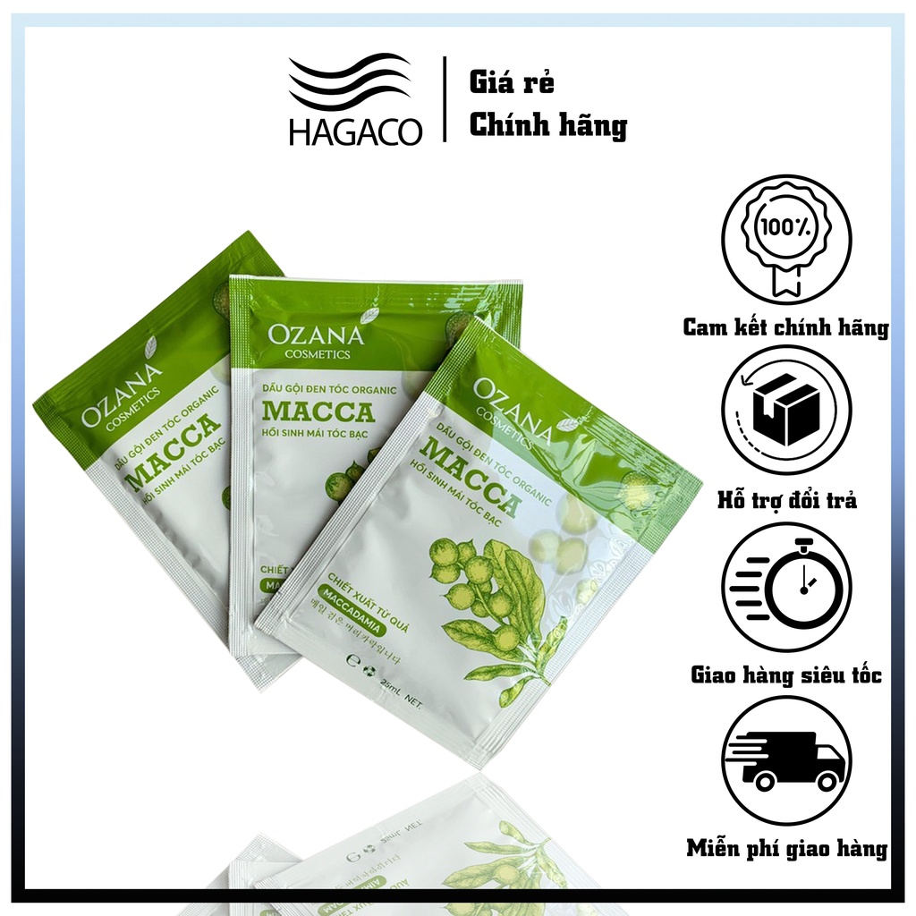 Dầu gội đen tóc thảo dược dành cho tóc bạc, tóc bạc sớm OZANA