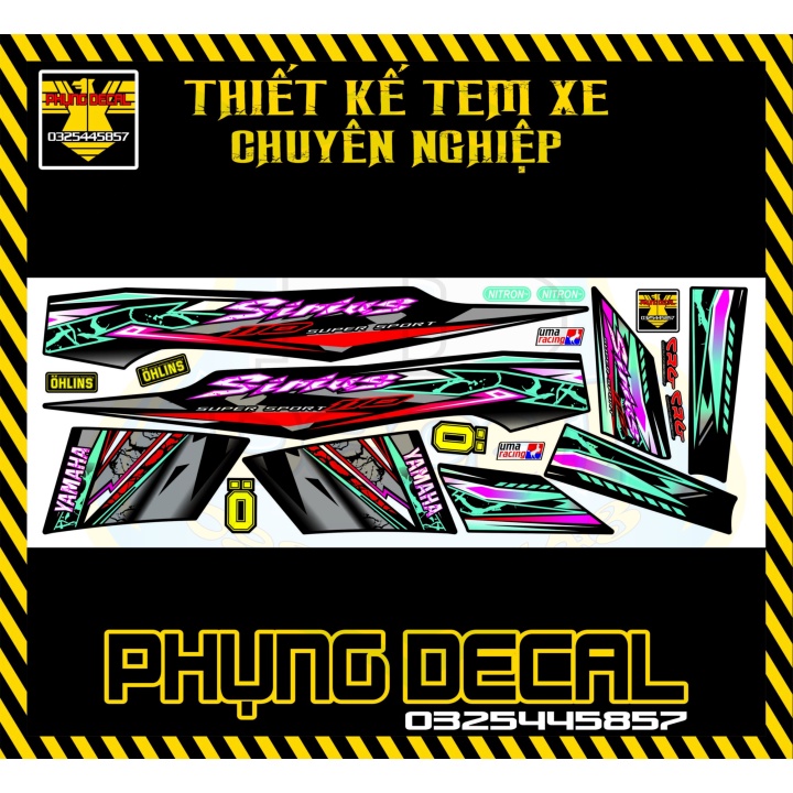 ( Quí khách vui lòng mang ra tiệm cho thợ dán ) Tem sirius xanh đen v2