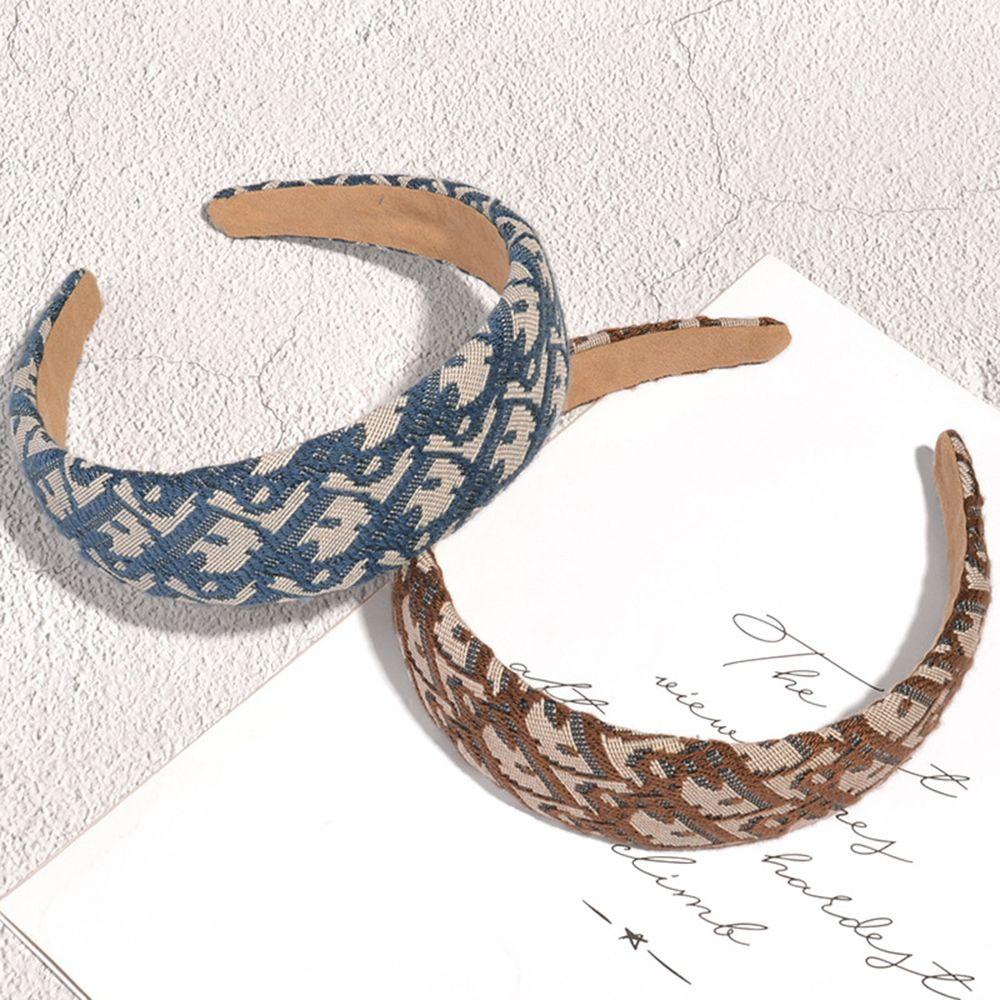 Băng Đô Cài Tóc Bản Rộng Phong Cách Vintage Cho Nữ