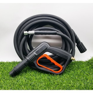 BỘ DÂY RỬA XE CAO ÁP 10M LÕI THÉP + SÚNG XỊT NƯỚC TAY ĐỎ REN 13MM