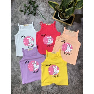 áo 2 dây cotton bé gái