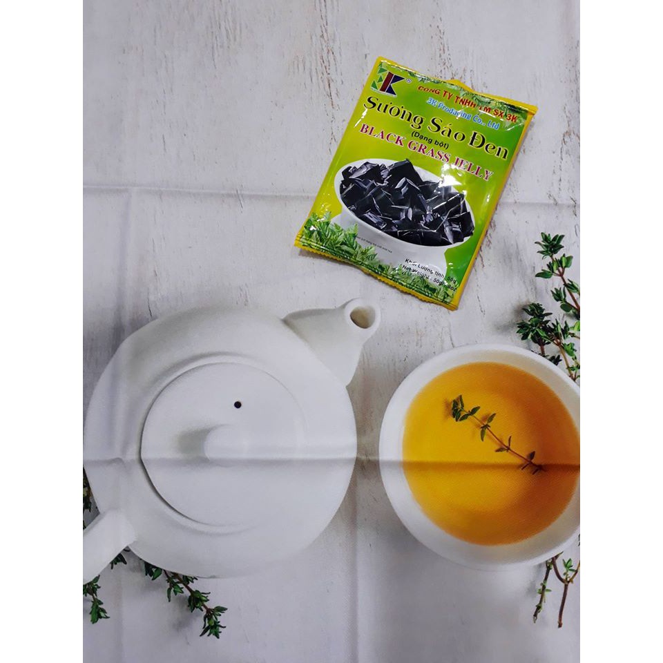 Bột sương sáo đen 3K ⚡ LOẠI NGON ⚡ bột sương sáo đen có mùi vị thơm ngon chế biến đơn giản, nhanh gọn