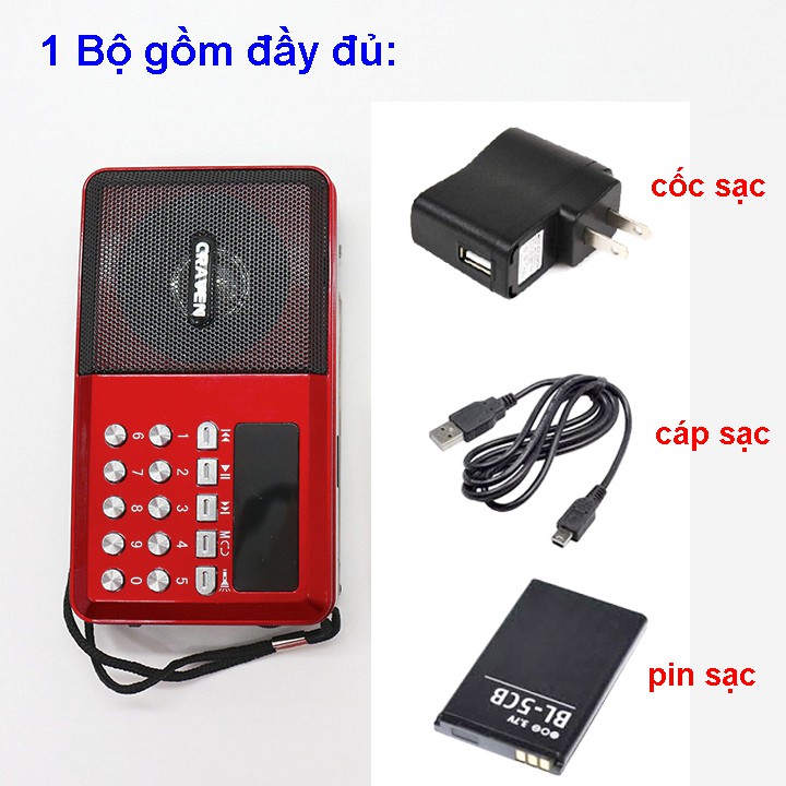 máy nghe đài FM hỗ trợ khe cắm thẻ nhớ,CỔNG USB nghe to và rõ dành cho người già cr65