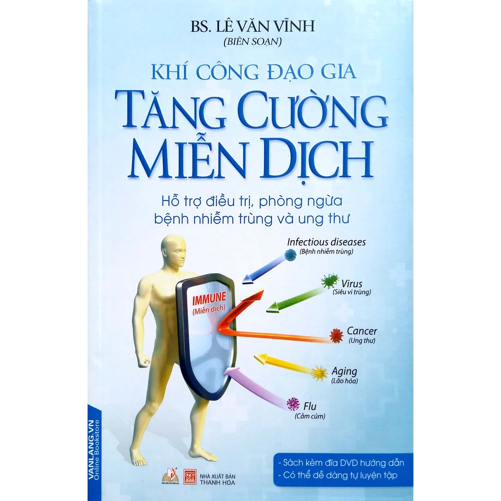 Sách - Khí Công Đạo Gia - Tăng Cường Miễn Dịch (Kèm CD) - Văn Lang