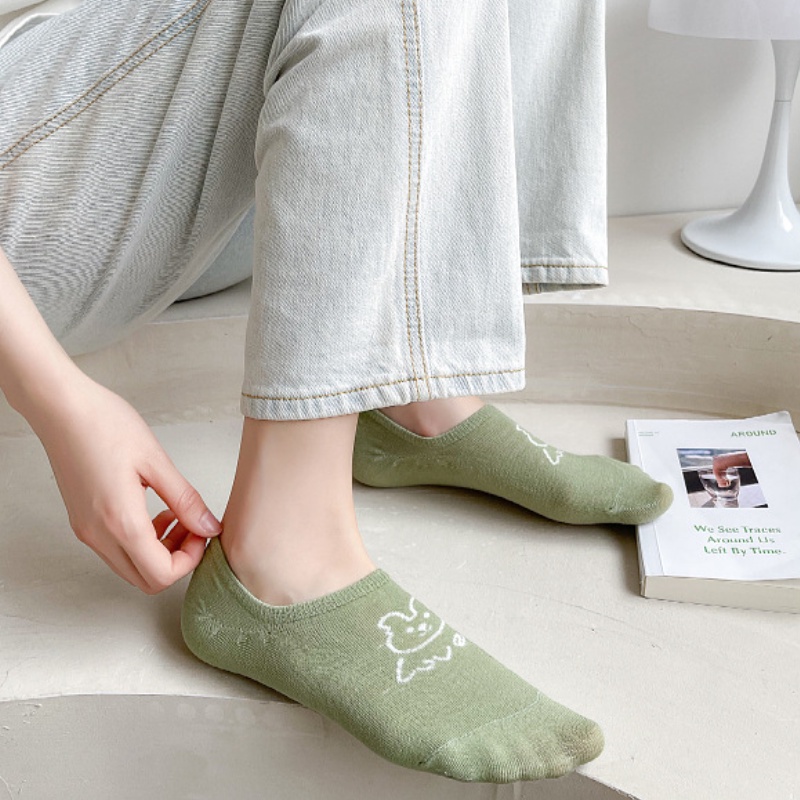 Đôi tất thuyền FHYL họa tiết hoạt hình thời trang mùa hè cho nữ