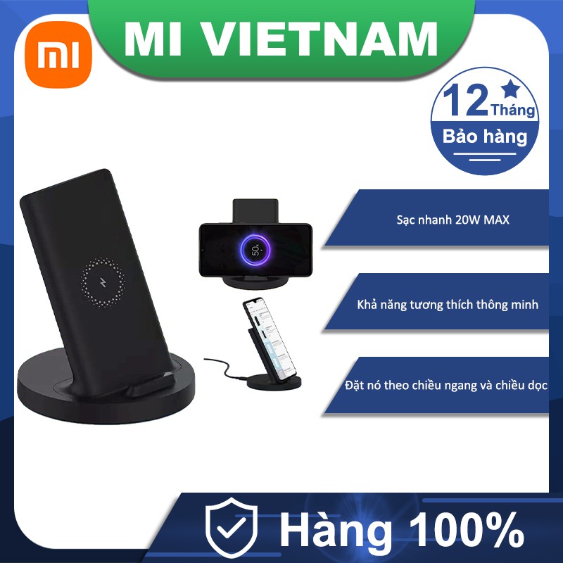 Sạc nhanh không dây Xiaomi 20w For iPhone Xiaomi Huawei Samsung OPPO hơn BH 12 Tháng