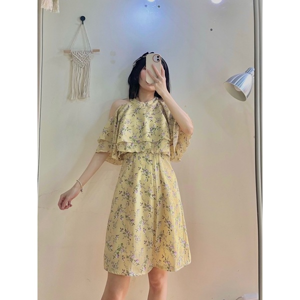 [Mã SKAMSALE8 giảm 10% đơn 200K] ☕️ ĐẦM YẾM HOA KHOÉT VAI - VÁY SUNNY HOA | BigBuy360 - bigbuy360.vn