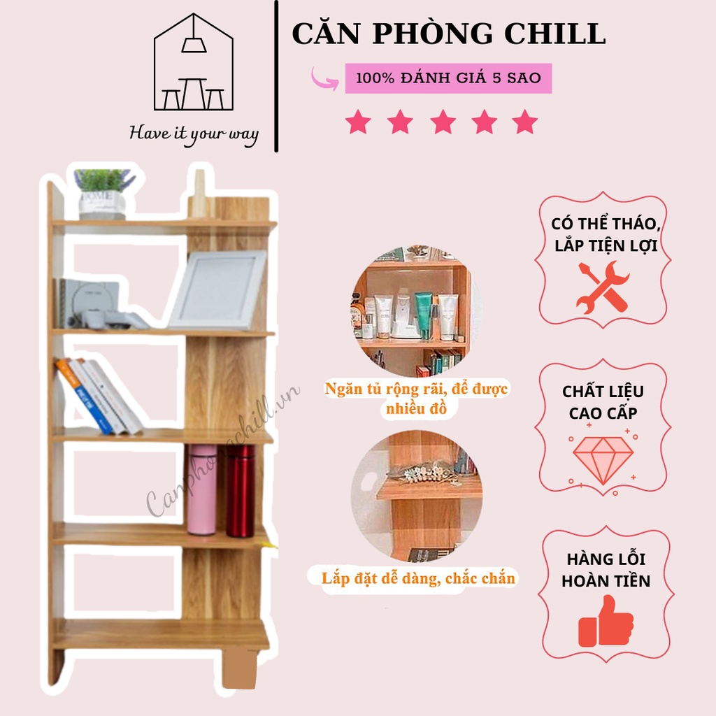 Kệ góc gỗ 5 tầng | Kệ góc cao cấp, gỗ MDF chống ẩm, chống mối mọt, khả năng chịu lực tốt, sản phẩm bền đẹp