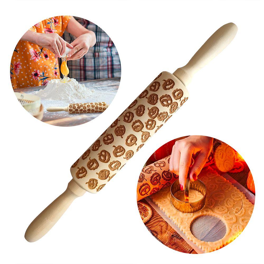 Cây Lăn Bột Làm Bánh Họa Tiết Halloween Độc Đáo