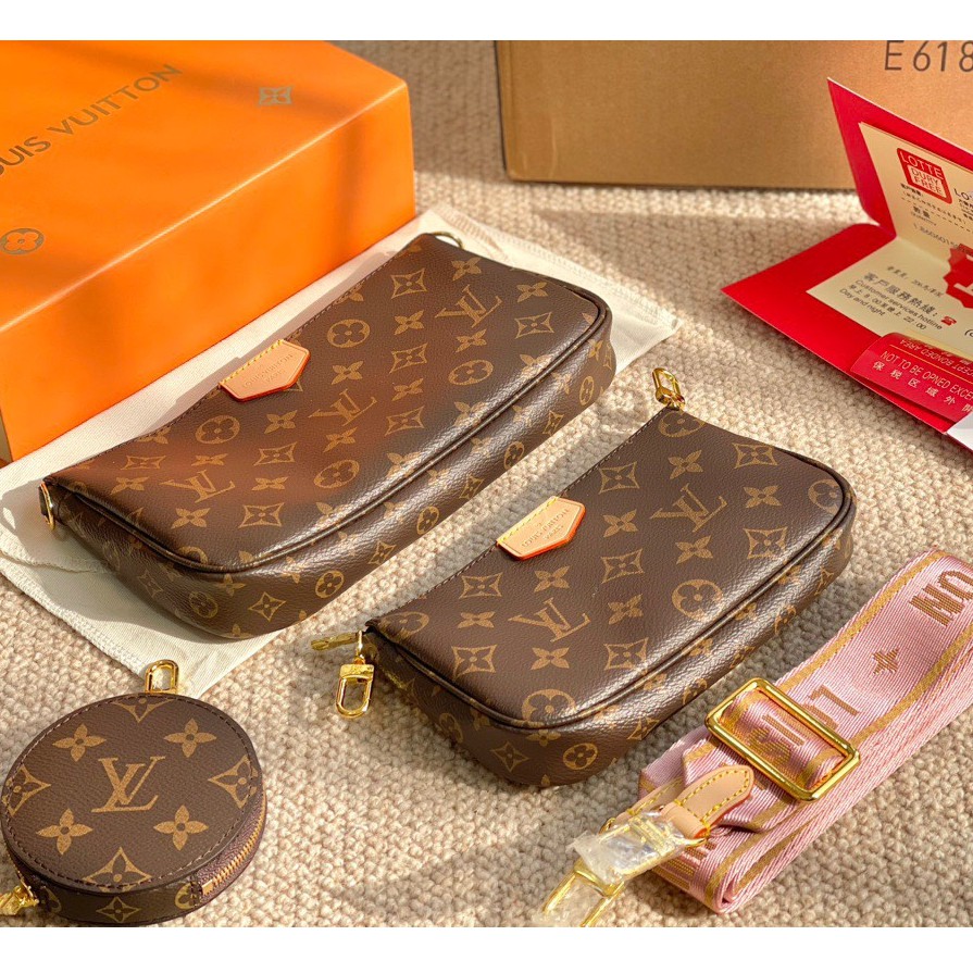 Túi LV 3 Chi Tiết - Super Full Box Size 22 - Multi Pochette Accessoires