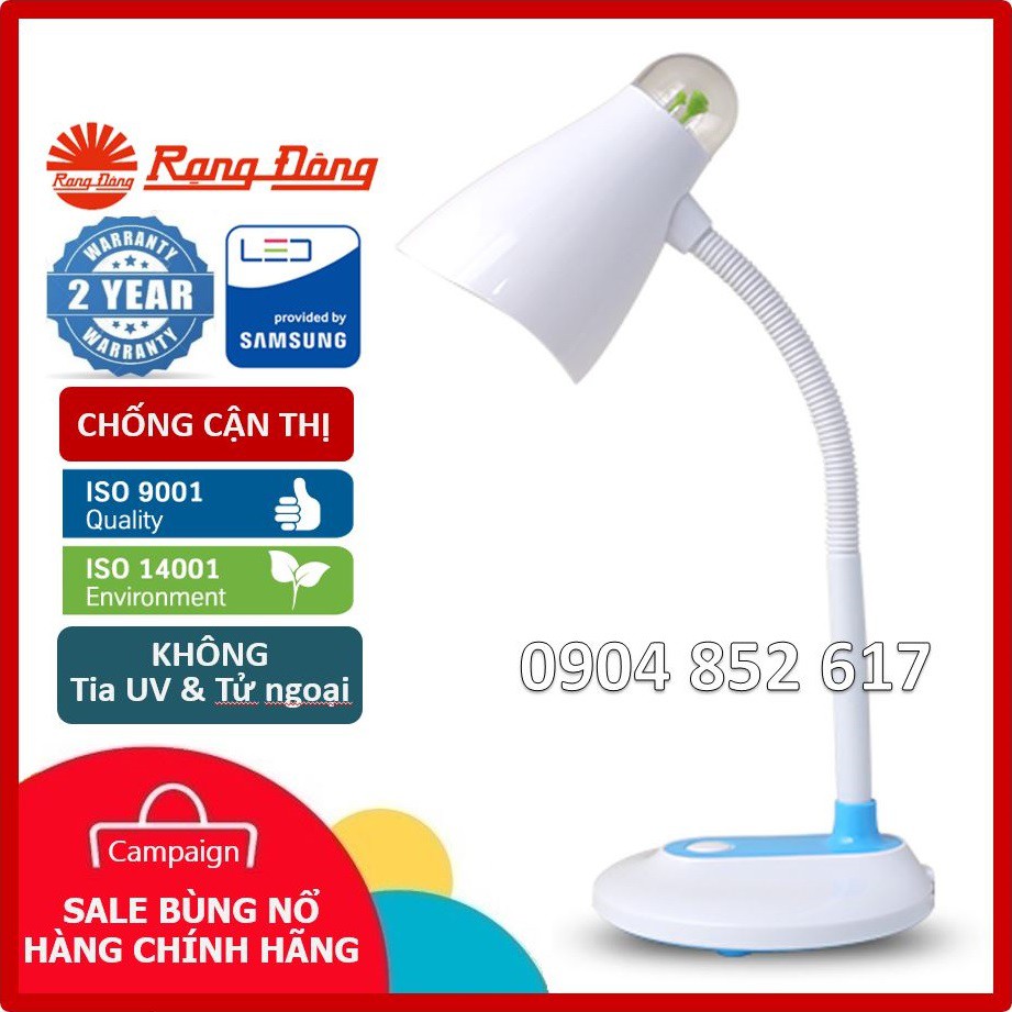 [FreeShip 99k toàn quốc] Đèn học (đèn bàn) chống cận LED Rạng Đông, 2 năm bảo hành