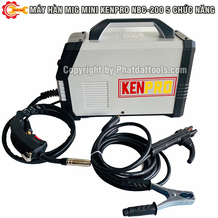 Máy Hàn Mig Mini KENPRO NBC-200 5 Chức Năng-Tặng Kèm Cuộn Dây Hàn 1kg Lõi Thuốc-Bảo Hành Chính Hãng 12 Tháng