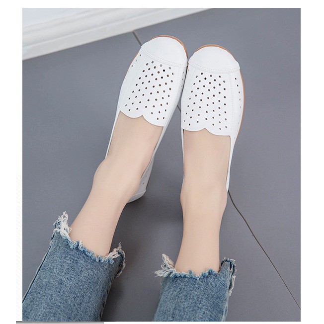 [SIÊU NHẸ_KHÔNG ĐAU CHÂN] Giày slip on lổ đế bệt dẻo mềm êm chân, đàn hồi tốt S094