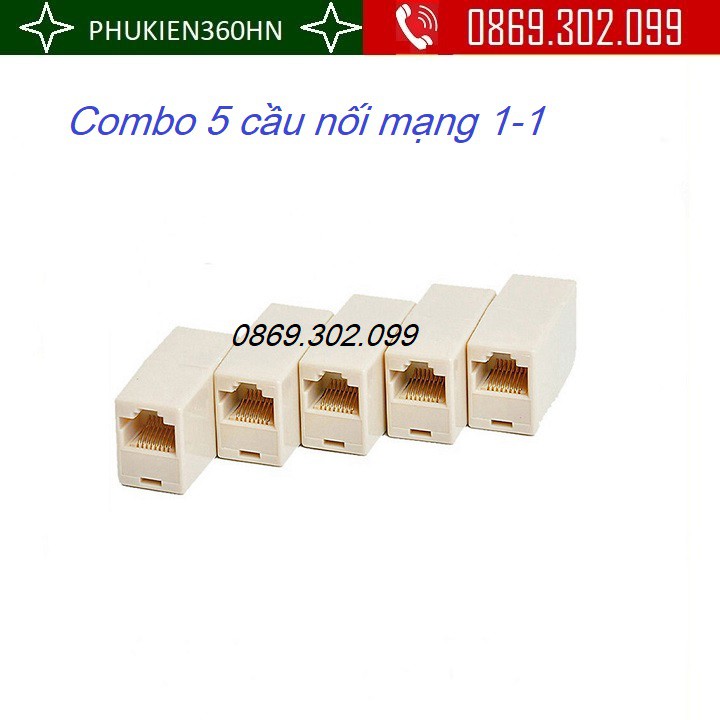 Combo 5 Cầu nối dây mạng 1-1 RJ45