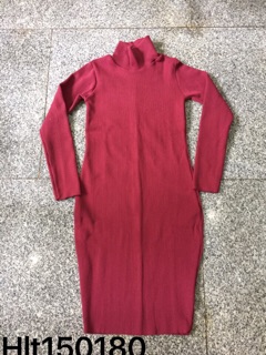 Đầm len body cổ lọ đen, đỏ, rêu