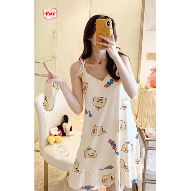 Váy Ngủ 2 Dây Xinh Xắn V1 | BigBuy360 - bigbuy360.vn