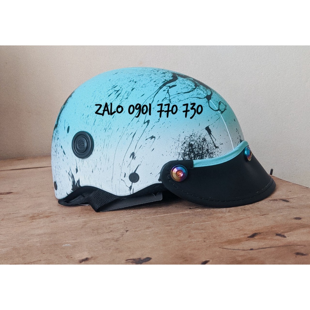 Mũ Bảo Hiểm Đủ Màu Nhúng Carbon Có Lỗ Thông Gió Gắn 3 Ốc Titan