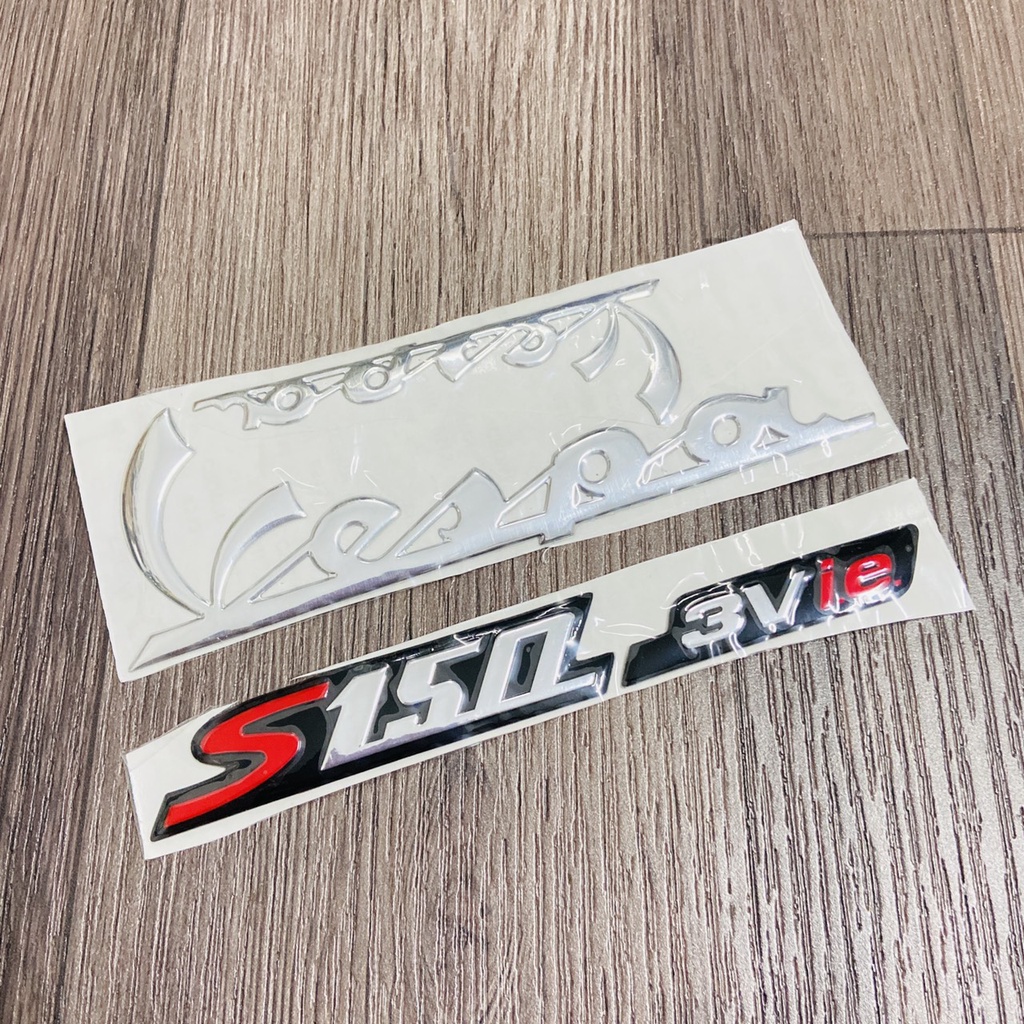 Bộ tem dán xe Vespa S150, LX 125 3vie, LX 150 3vie chất liệu nhựa nổi cao cấp