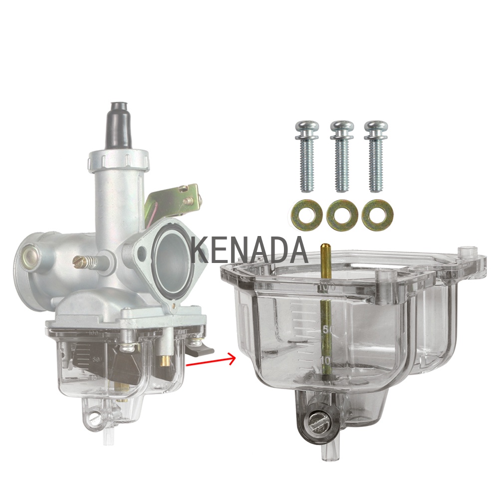 Bình xăng bát nổi Buồng Trong Suốt Chắn Dầu Cho Keihin Honda Vento Italika Akt Dinamo Zanella Yumbo Dafra keeway 100-300CC