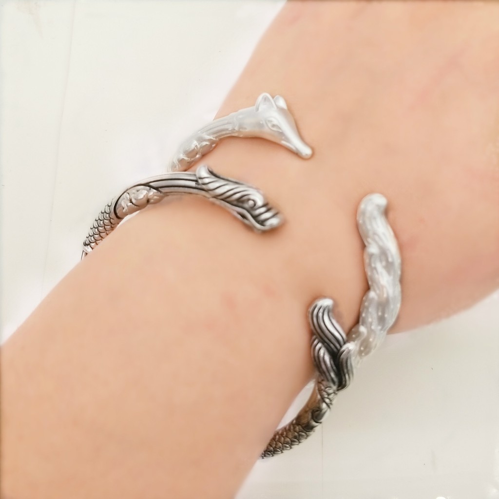 Bộ đôi lắc tay tình duyên hồ ly hắc long tam sinh tam thế thiết kế thời trang lứa đôi hạnh phúc