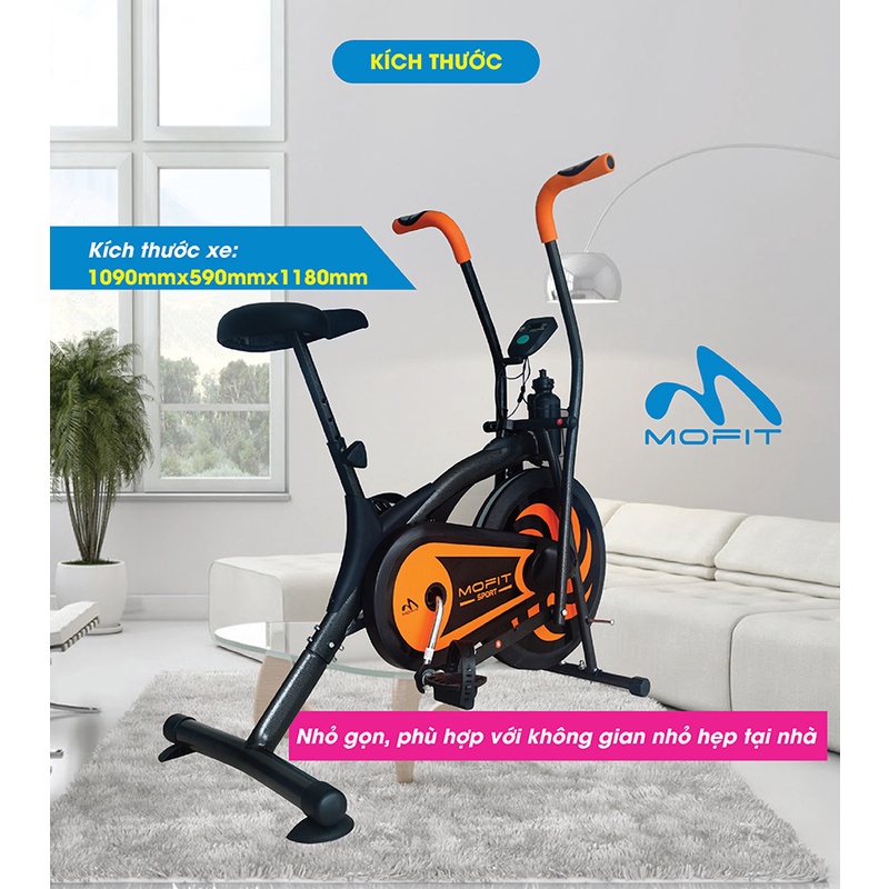 Xe đạp tập thể dục MOFIT MO 2060 máy đạp xe tập thể dục tập gym tại nhà giúp toàn thân giảm mỡ giảm cân nhanh chóng