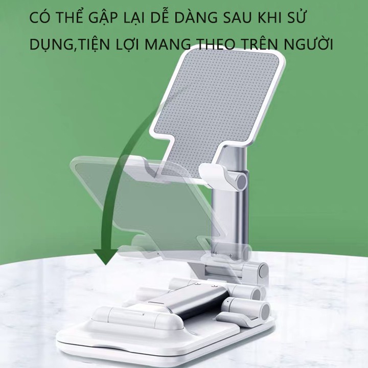 Giá đỡ gập cho điện thoại hoặc máy tính bảng tùy ý điều chỉnh tự do góc độ dễ sử dụng kích thước nhỏ gọn